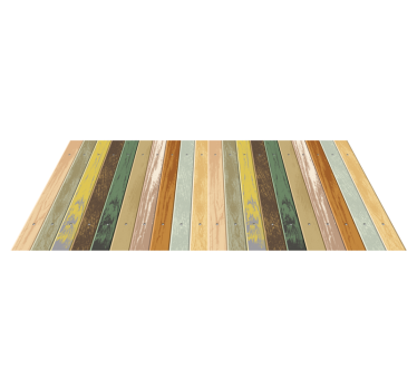 Fading colourful wood carpet runners for halls - TenStickers