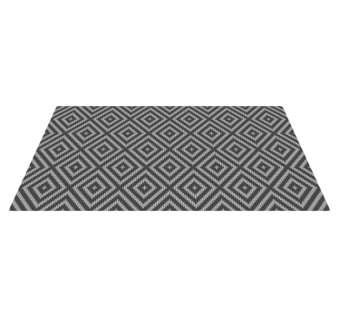 Grey patterned tile kitchen vinyl rug - TenStickers