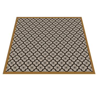 Geometric vinyl rug floral geometric design - TenStickers