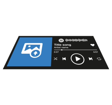 Personalized Song Showcase custom vinyl rug - TenStickers