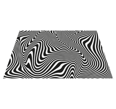 Optical Wave Pattern geometric vinyl rug - TenStickers