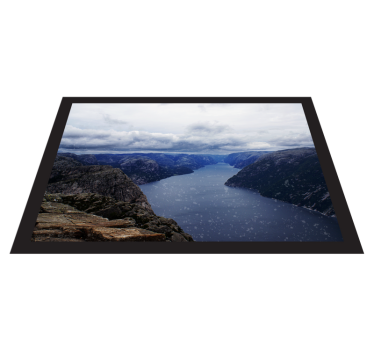 Norway fjord blue water nature carpet - TenStickers