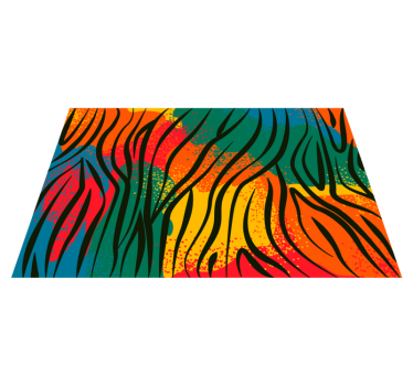 Nature vinyl rug in vibrant nature design - TenStickers