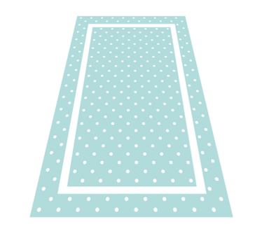 Polka dot pink border geometric carpets - TenStickers