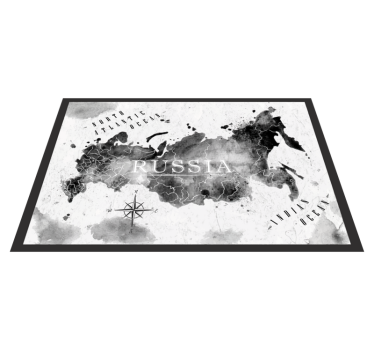 Monochromatic Global Map world map vinyl rug - TenStickers