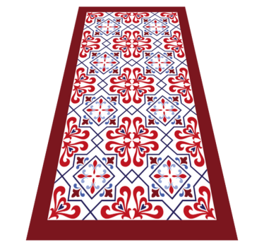 Red and Blue Beija tile mat - TenStickers