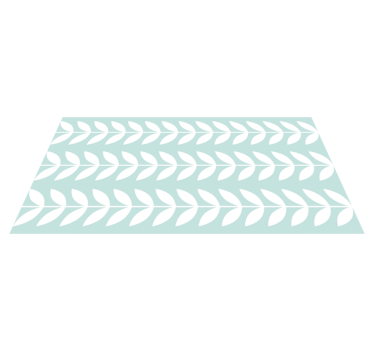 Leafy green pattern nature vinyl rug - TenStickers