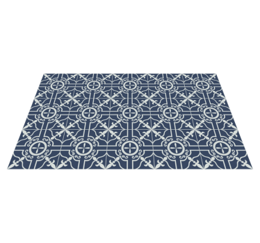 Ruskin Blue Sheet Vinyl Flooring tile mat - TenStickers