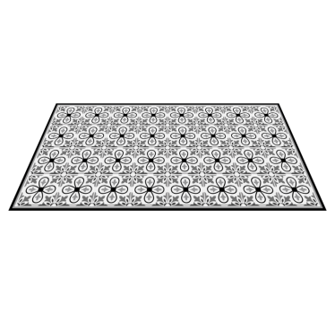 Portugal black and white kitchen flooring - TenStickers
