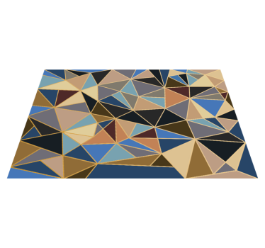 Geometric multicolor mosaic mosaic vinyl flooring - TenStickers