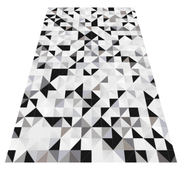 Gray triangles mosaic mosaic vinyl flooring - TenStickers
