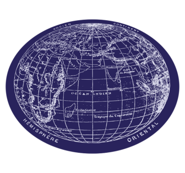 Circular  vinyl map rug - TenStickers