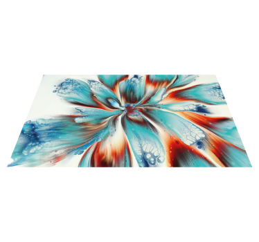 Modern art coloful flowers contemporary rugs - TenStickers