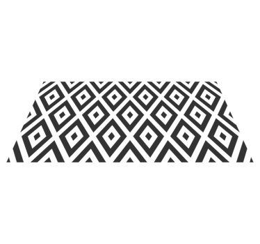 Black and white labyrinth tile effect tile mat - TenStickers