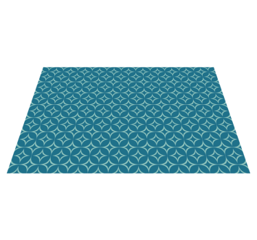 CIRCULAR PATTERN MAT geometric vinyl rug - TenStickers