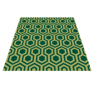 Vintage green hexagon tiles mat - TenStickers