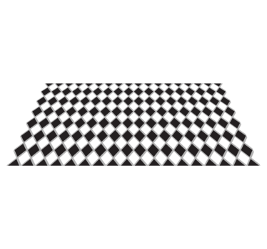 Black and white diamonds kitchen flooring - TenStickers