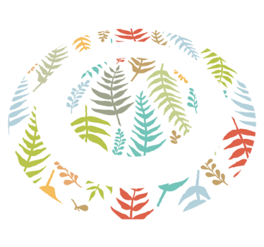 White foliage design nature vinyl rug - TenStickers
