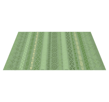 Puzzle stamp effect on green mosaic vinyl flooring - TenStickers