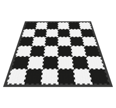 Black and white puzzle squares baby mat - TenStickers
