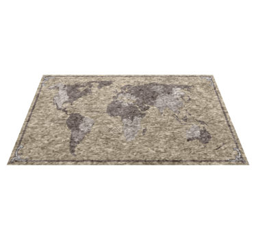 World map vinyl rug global map design - TenStickers