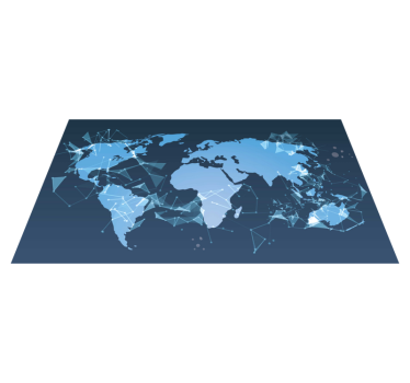 World map vinyl rug geometric world map - TenStickers