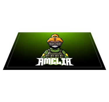Videogame skull girl bedroom carpet - TenStickers