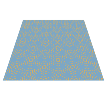 Stars with a yellow outline kitchen flooring - TenStickers