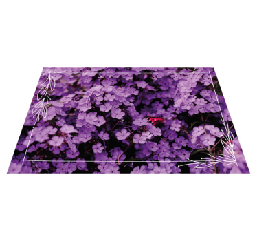 Purple flower field flower rug - TenStickers