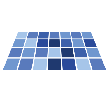 Blue tones tiles floor mat - TenStickers