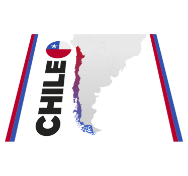 Chile Map world map vinyl rug - TenStickers