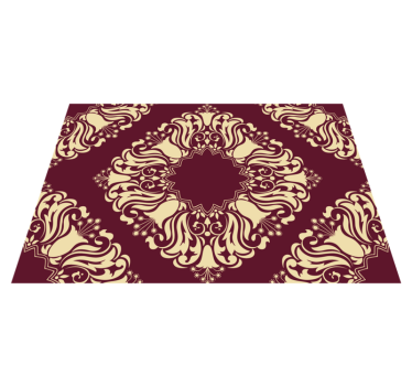Red ancient Russian style ethnic style rugs - TenStickers