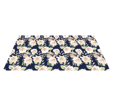 Elegant Floral Component nature vinyl rug - TenStickers