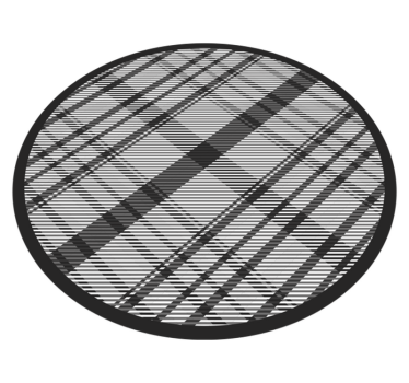 Gray and black patterned squares circular mat - TenStickers