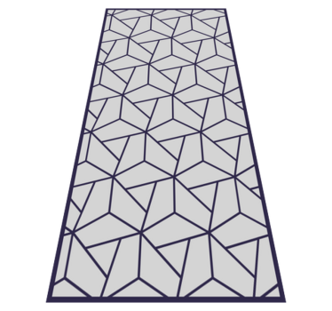 Grey angular patterns geometric vinyl rug - TenStickers