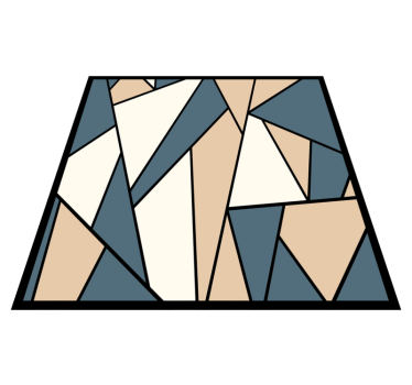 Grey and beige sections geometric vinyl rug - TenStickers