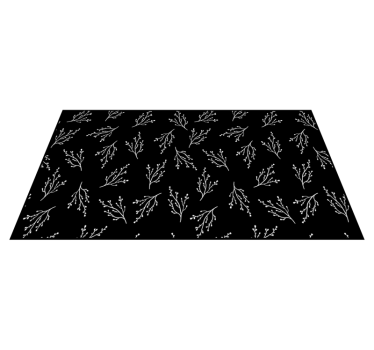 Delicate Branch Patterns nature vinyl rug - TenStickers