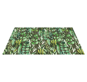 Lush Greenery Pattern nature vinyl rug - TenStickers