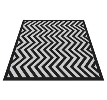 Black and grey zigzag geometric vinyl rug - TenStickers