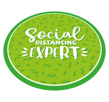 SOCIAL DISTANCING EXPERT world map vinyl rug - TenStickers