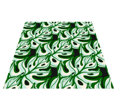Tropical Foliage Print nature vinyl rug - TenStickers