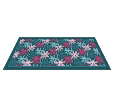 Tropical Palm Motif nature vinyl rug - TenStickers