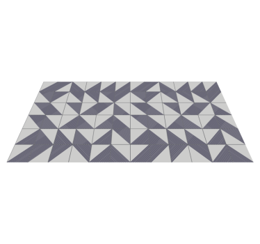 Zig zag gray tiles bathroom vinyl flooring - TenStickers