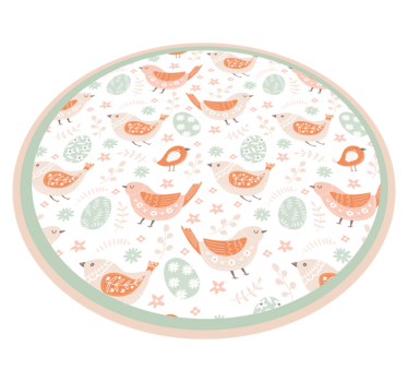 Delightful Bird Motifs nature vinyl rug - TenStickers