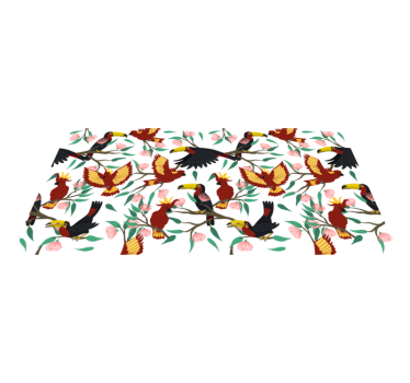 Tropical Birds Delight nature vinyl rug - TenStickers