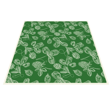 Lush Green Motifs nature vinyl rug - TenStickers
