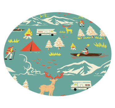 Outdoor Adventure nature vinyl rug - TenStickers