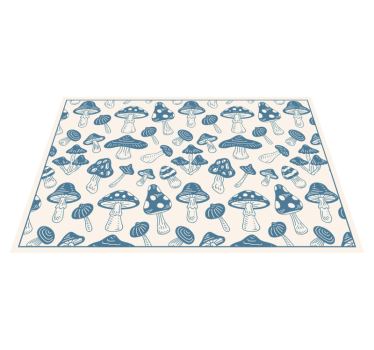 Fungi Patterned Chic nature vinyl rug - TenStickers