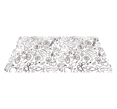 Fitness and sport symbol doodles contemporary rugs - TenStickers