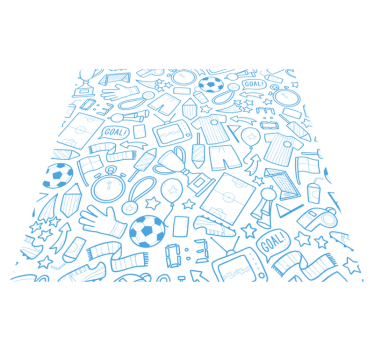 Football, soccer doodle set illustration bedroom carpet - TenStickers